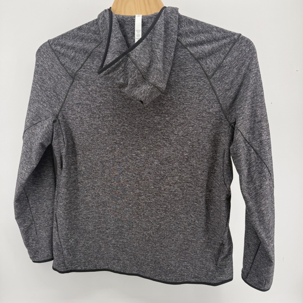 Lululemon Mens XXL Heathered Grey Space Dye Half Zip Hoodie Pullover Activewear - Picture 4 of 9